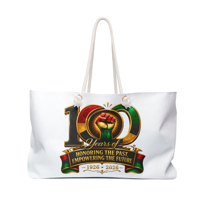 100 Years Commemorative Weekender Bag — "Honoring the Past, Empowering the Future"