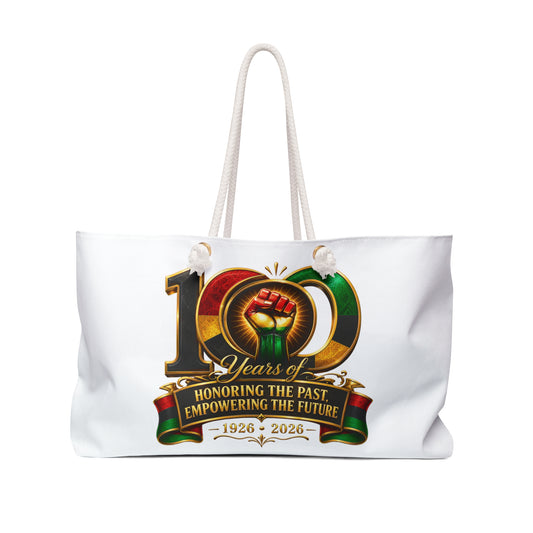 100 Years Commemorative Weekender Bag — "Honoring the Past, Empowering the Future"