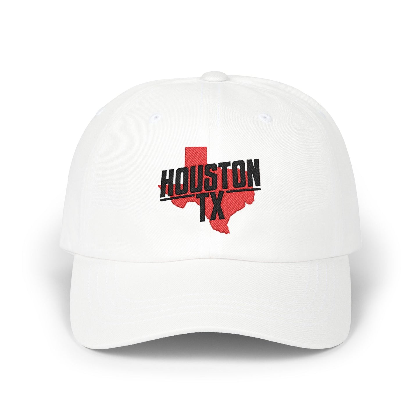 Houston TX Dad Cap — Embroidered Texas Outline Baseball Hat
