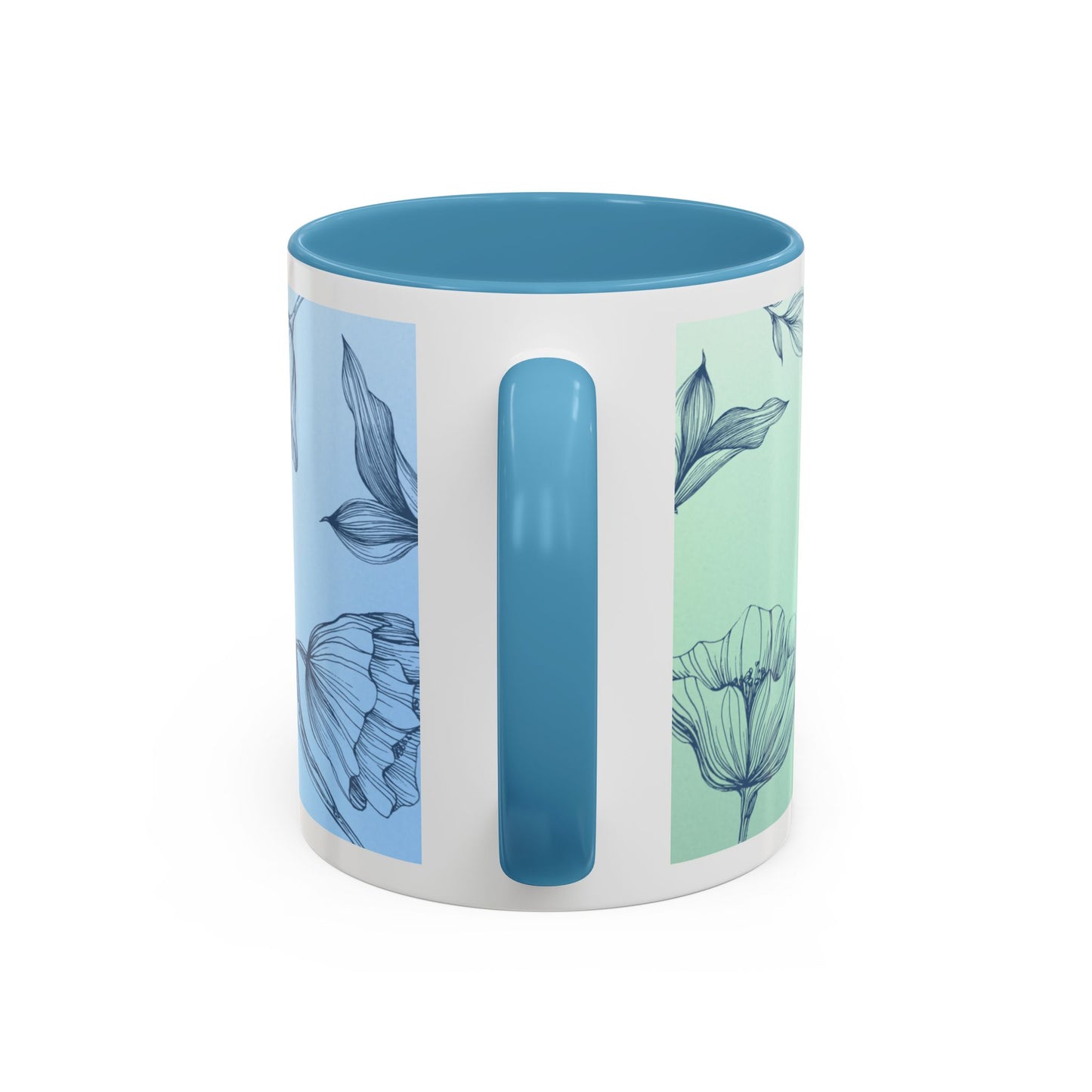 Mother's Heart Floral Accent Coffee Mug — "A Mother's Heart Never Fades"