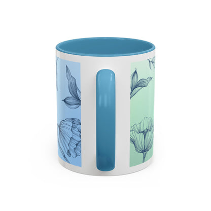 Mother's Heart Floral Accent Coffee Mug — "A Mother's Heart Never Fades"