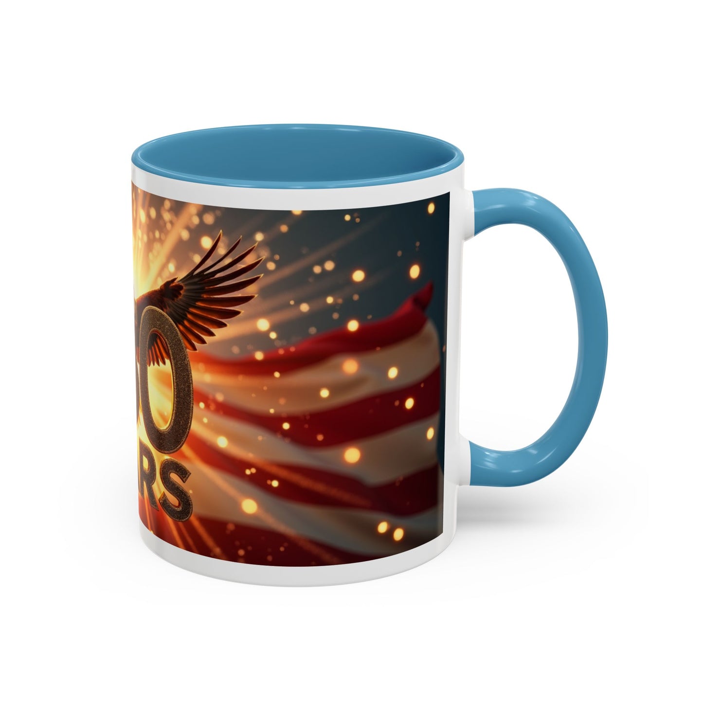 250 Years Commemorative Coffee Mug — Patriotic Eagle & American Flag Accent (11/15oz)