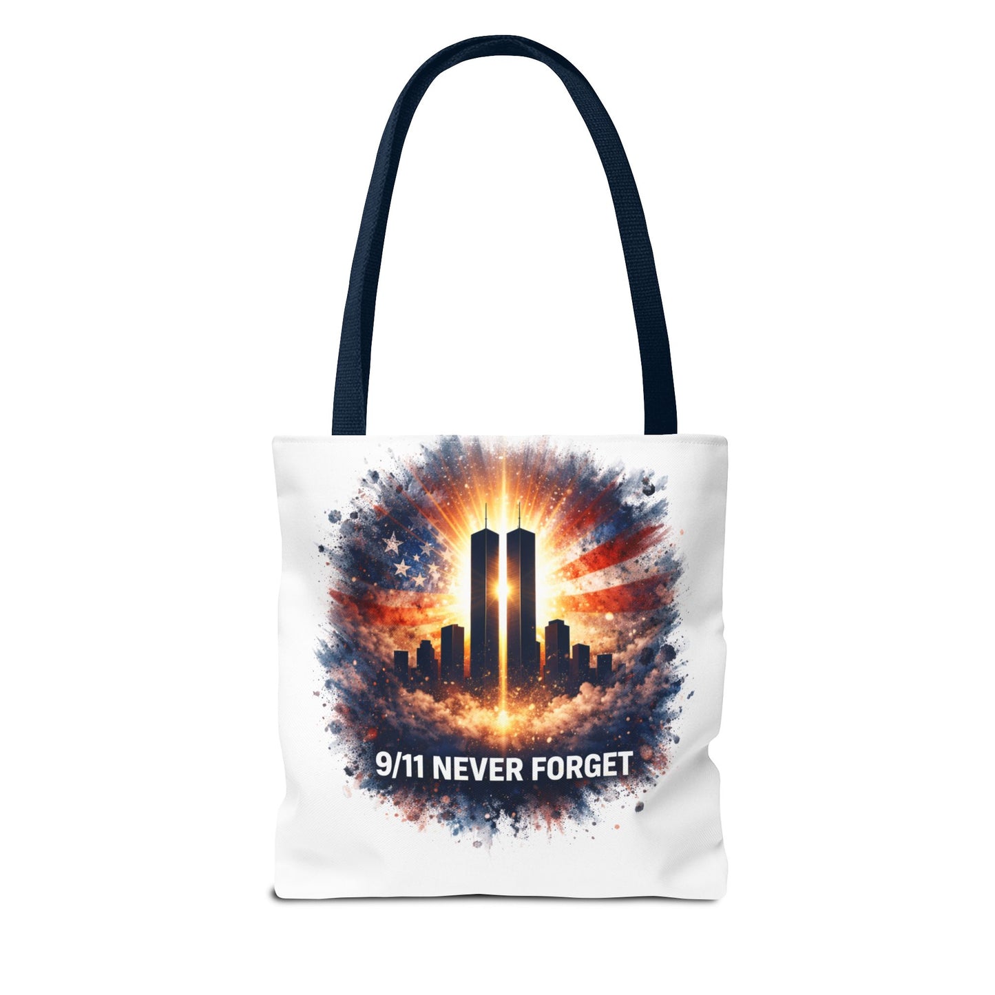 9/11 Never Forget Memorial Tote Bag — Twin Towers Tribute Tote