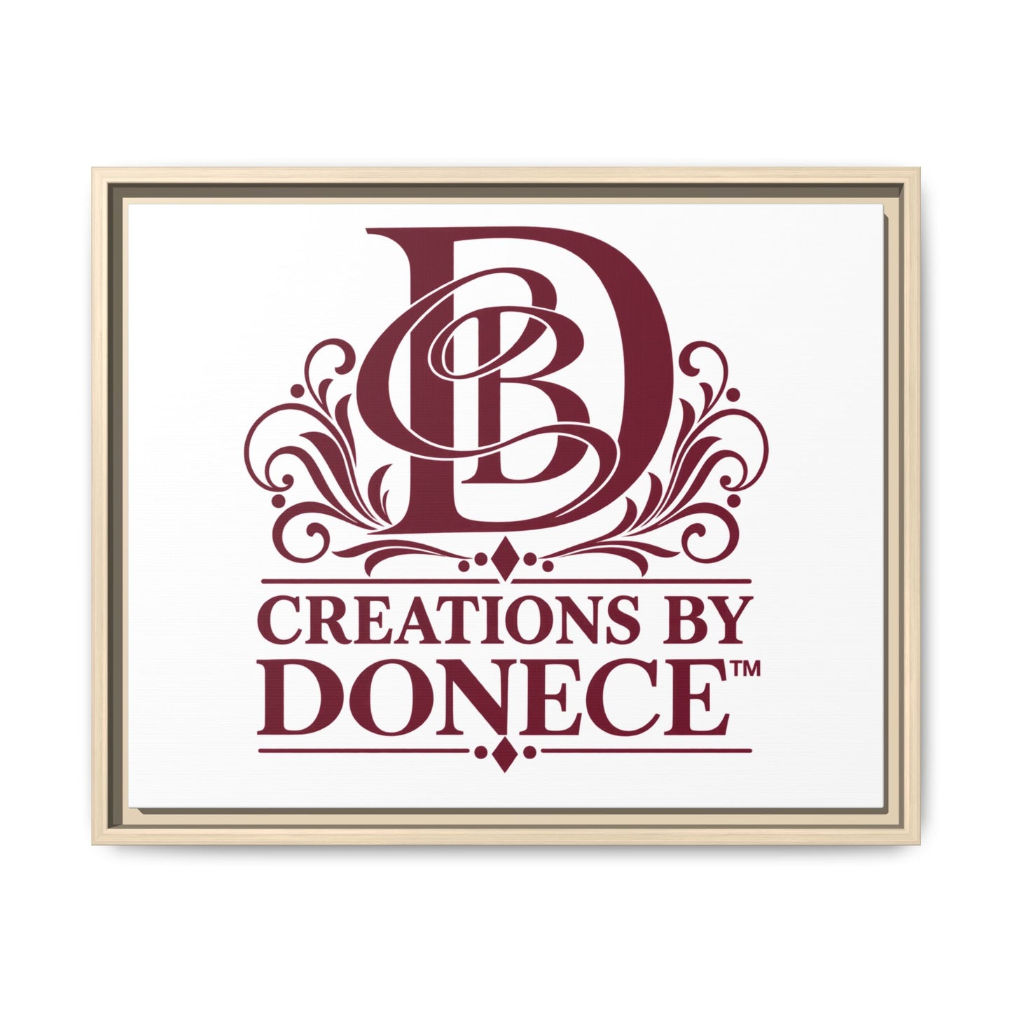 Framed Matte Canvas — Creations By Donece Logo Wall Art