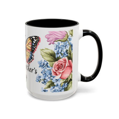 Mother's Day Butterfly Floral Accent Coffee Mug – "Happy Mother's Day"