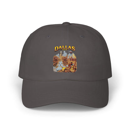 Dallas Vintage Scenic Dad Cap – Retro City Skyline Embroidered Hat