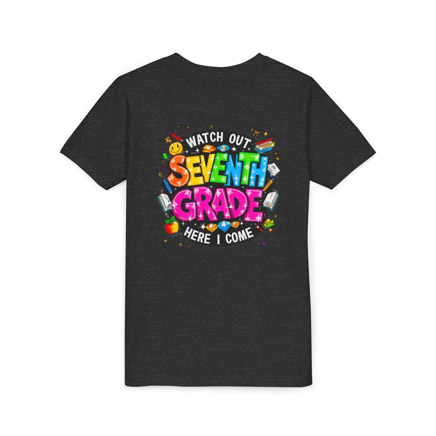 Seventh Grade Kids T‑Shirt — "Watch Out Seventh Grade Here I Come" Back‑to‑School Tee
