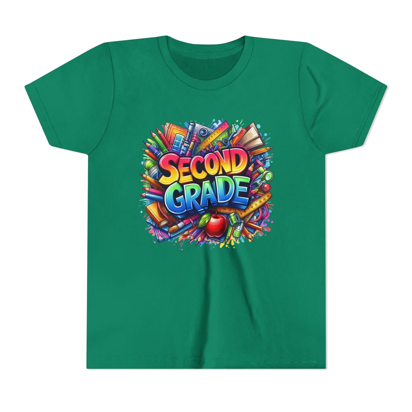 Second Grade Youth Tee — Colorful Back-to-School Kids T-Shirt