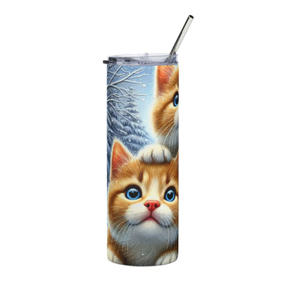 Cute Kittens 20oz Stainless Steel Tumbler – Insulated Cat Lover Travel Cup