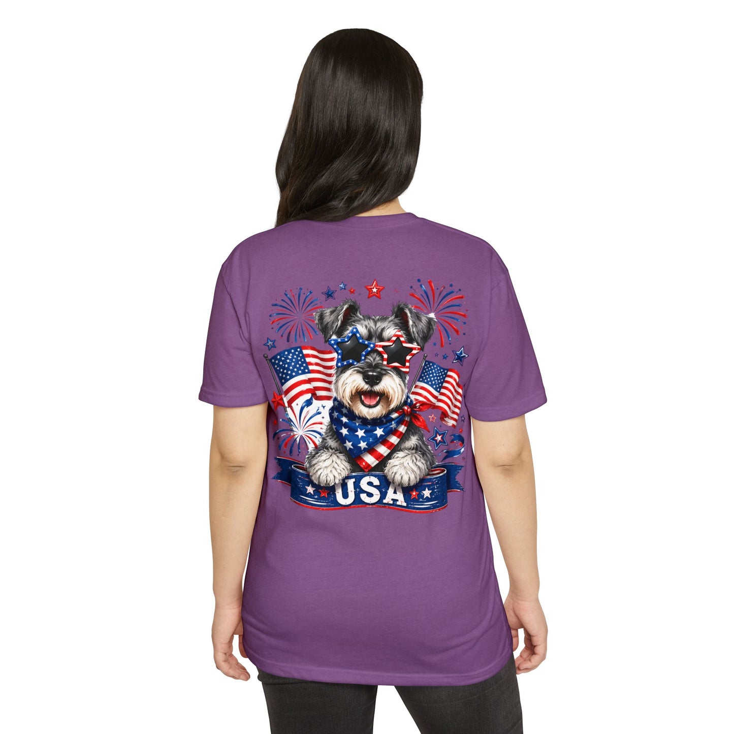 Patriotic Schnauzer USA T-Shirt