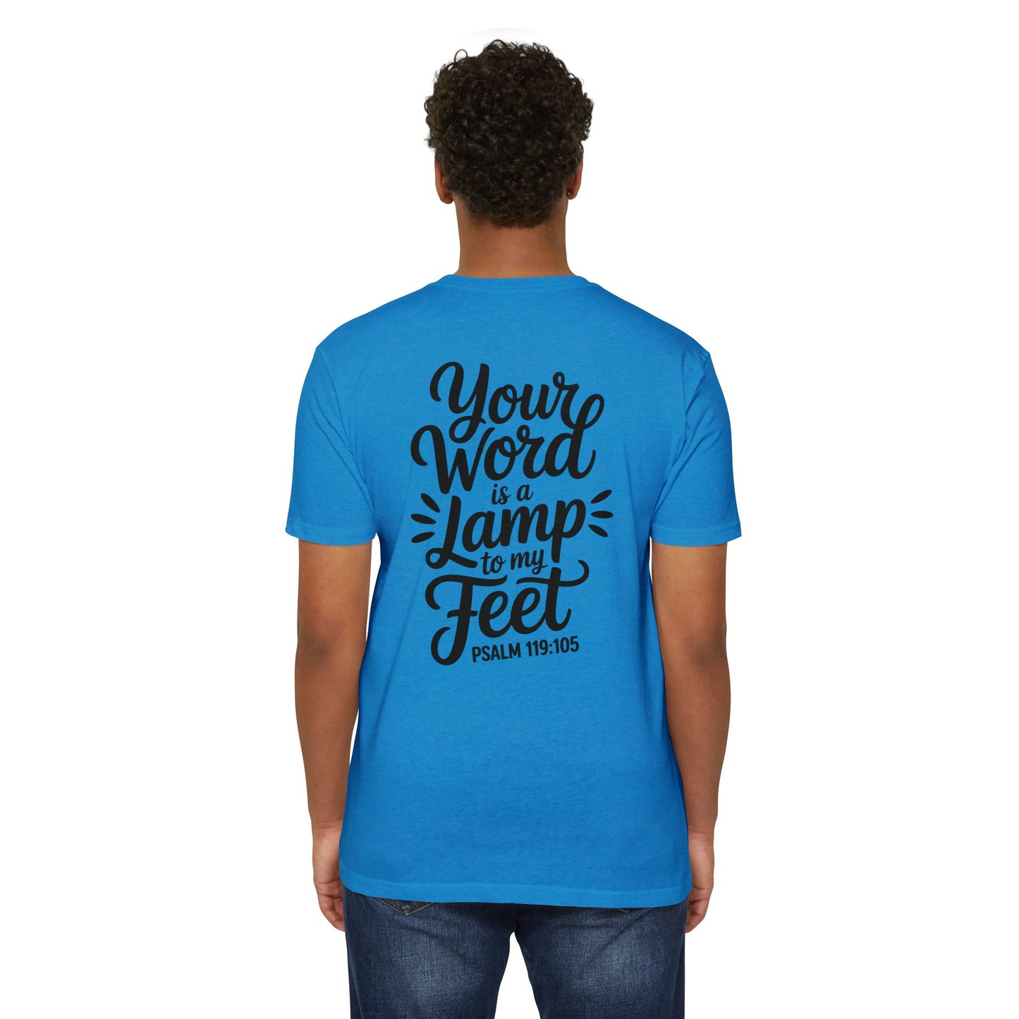 Bible Verse T-Shirt — "Your Word Is a Lamp to My Feet" (Psalm 119:105)