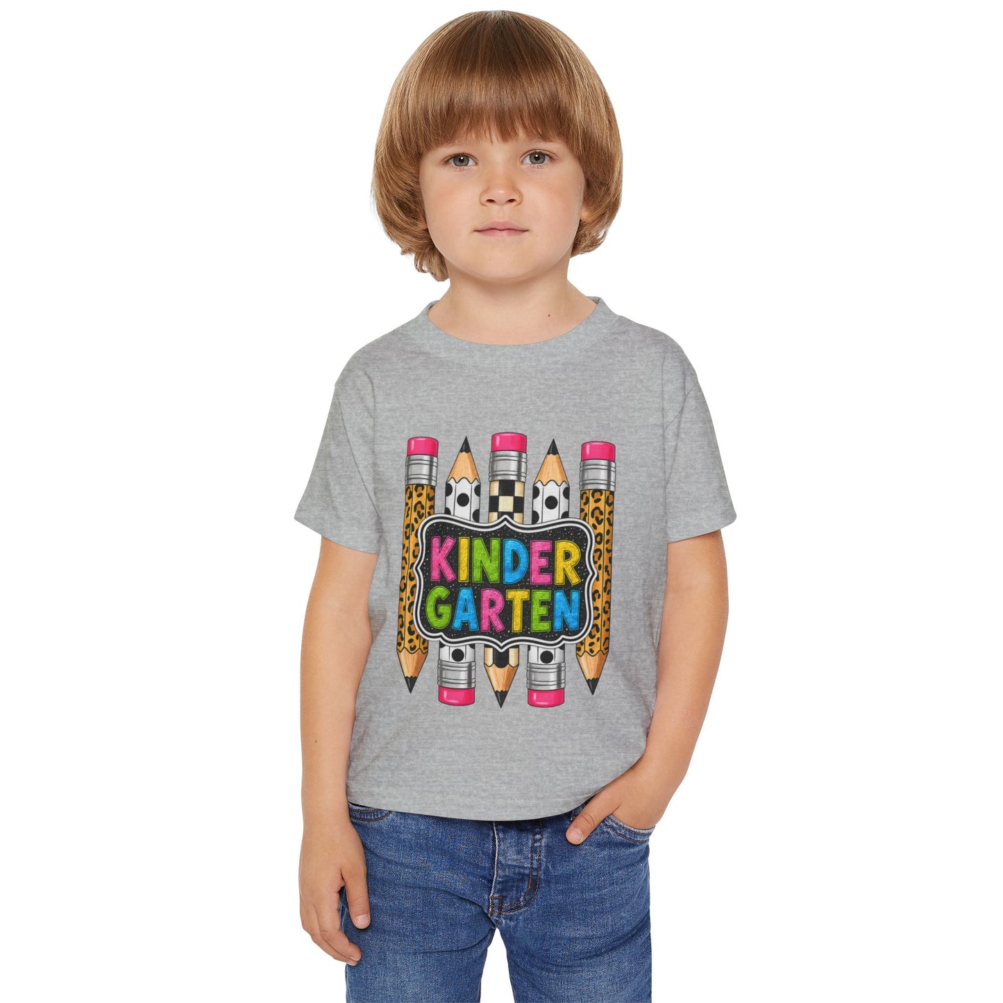 Kindergarten Pencils Toddler T-Shirt — Colorful Back-to-School Tee