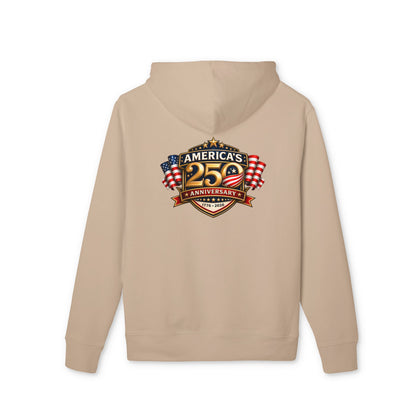 25th Anniversary America Logo Hoodie - Patriotic American Flag Crewneck