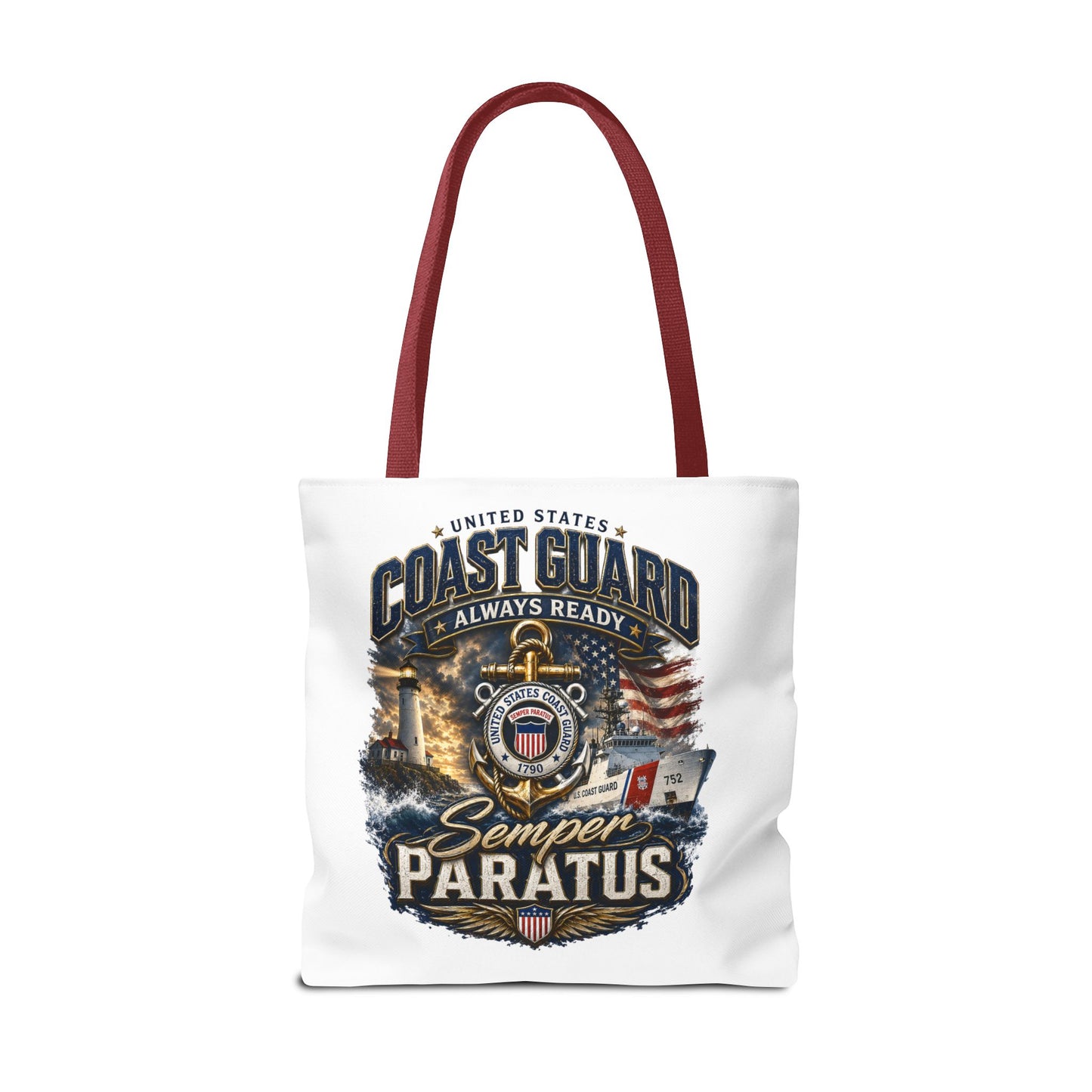 Coast Guard Semper Paratus Tote Bag – U.S. Coast Guard Patriotic Beach & Everyday Carry
