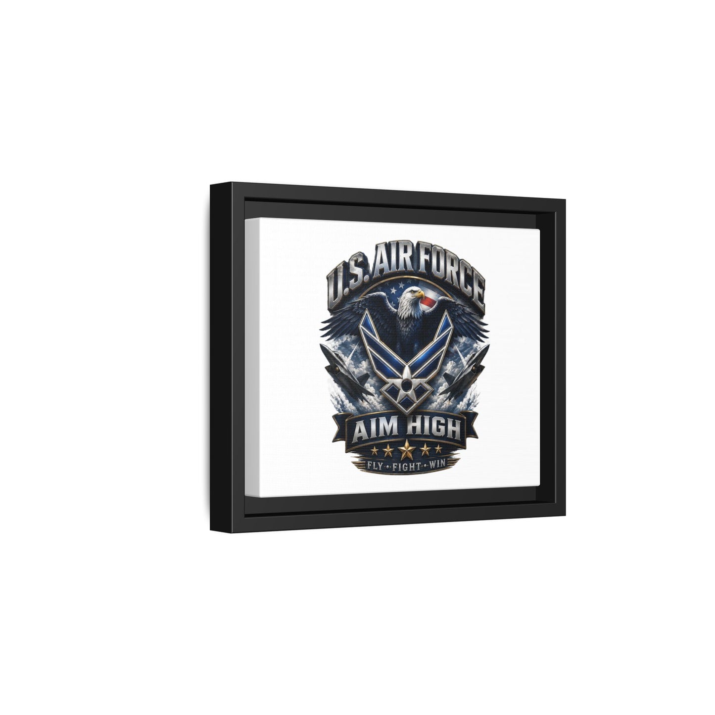 U.S. Air Force 'Aim High' Framed Matte Canvas Wall Art