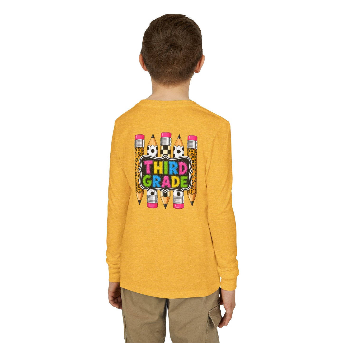 Third Grade Pencil Graphic Long Sleeve Tee