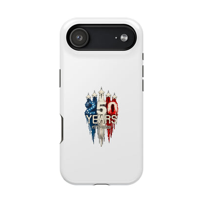 50 Years Patriotic iPhone Case — American Flag Anniversary Magnetic Impact-Resistant Case