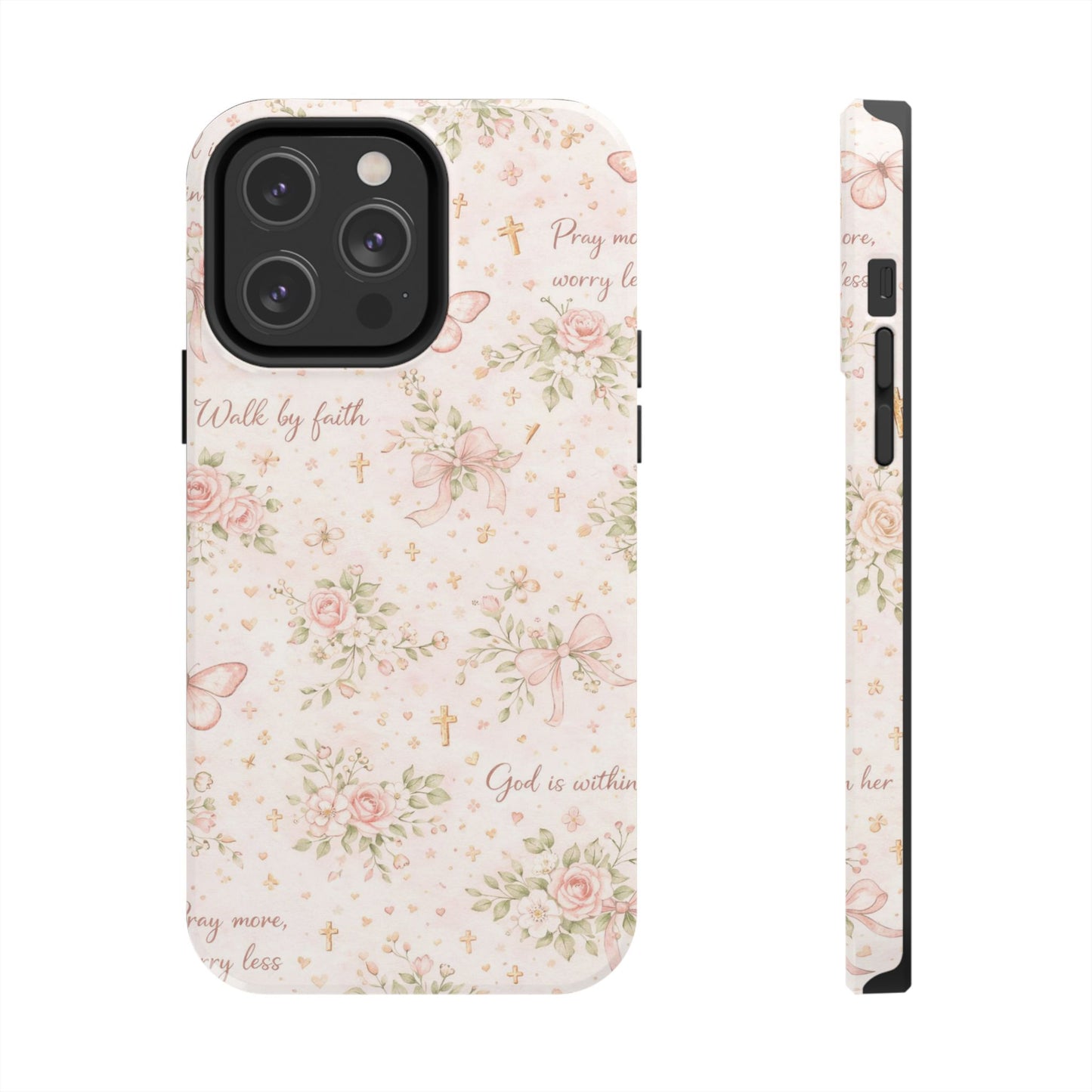 Walk By Faith Phone Case | Christian Floral iPhone Case