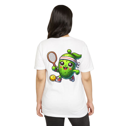 Pickle Tennis Player T-Shirt — Cute Pickle Playing Pickleball Graphic Tee