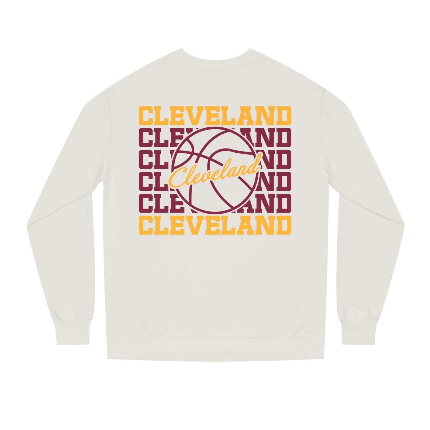Cleveland Basketball Crewneck Sweatshirt – Retro Script Hoop Design