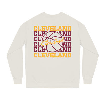 Cleveland Basketball Crewneck Sweatshirt – Retro Script Hoop Design