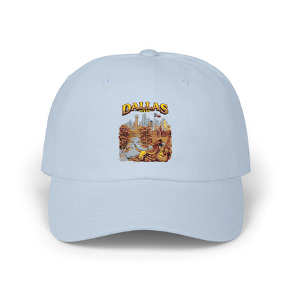 Dallas Vintage Scenic Dad Cap – Retro City Skyline Embroidered Hat