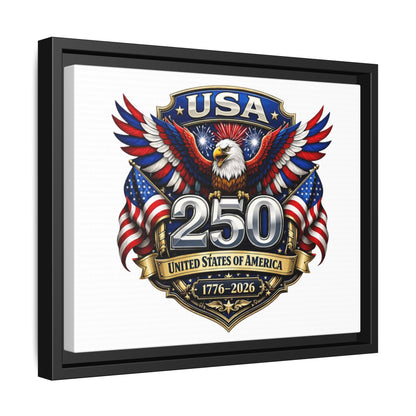 USA 250 Anniversary Framed Canvas — Patriotic Eagle 1776–2026 Wall Art