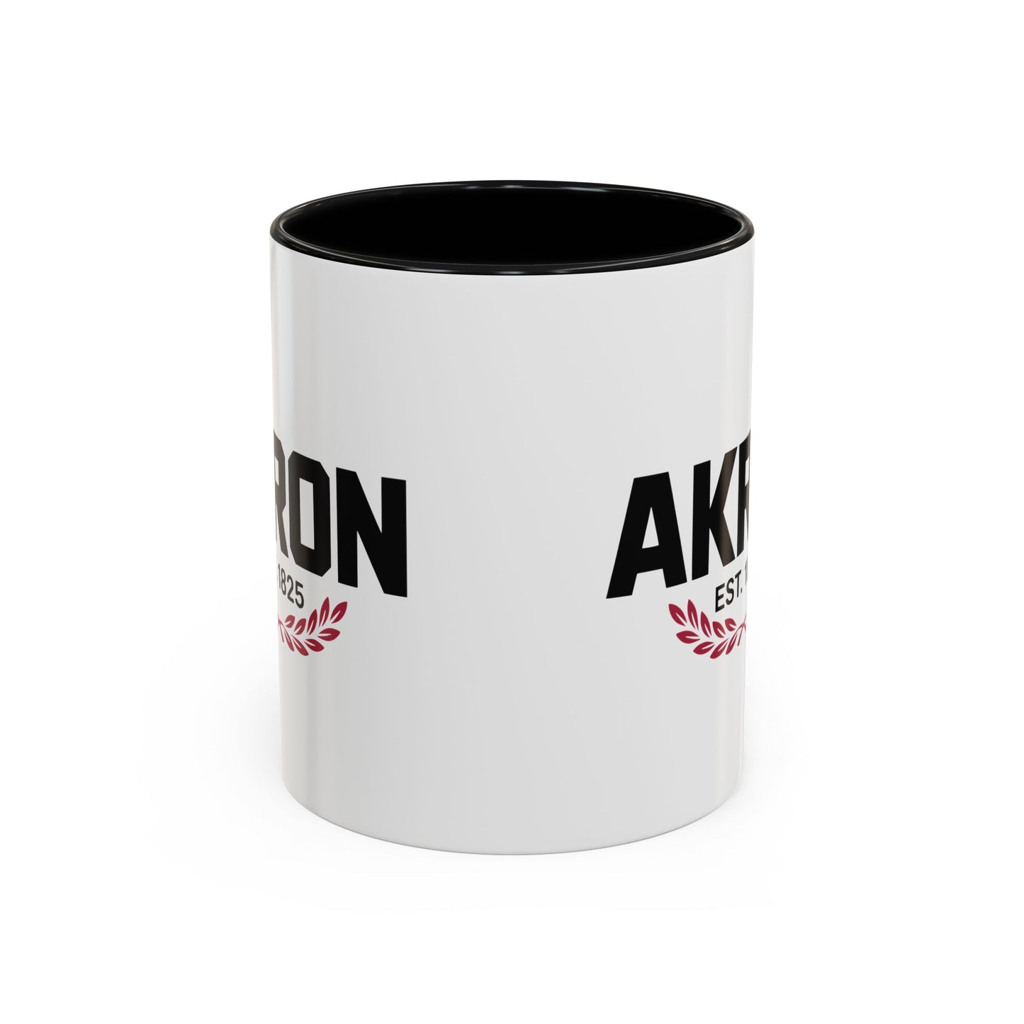 Akron Est. 1825 Accent Coffee Mug — Vintage City Pride Ceramic Mug