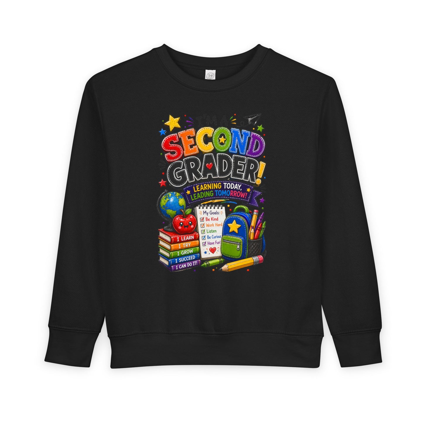 I'm a Second Grader Toddler Sweatshirt — Cute Back-to-School Kids Crewneck