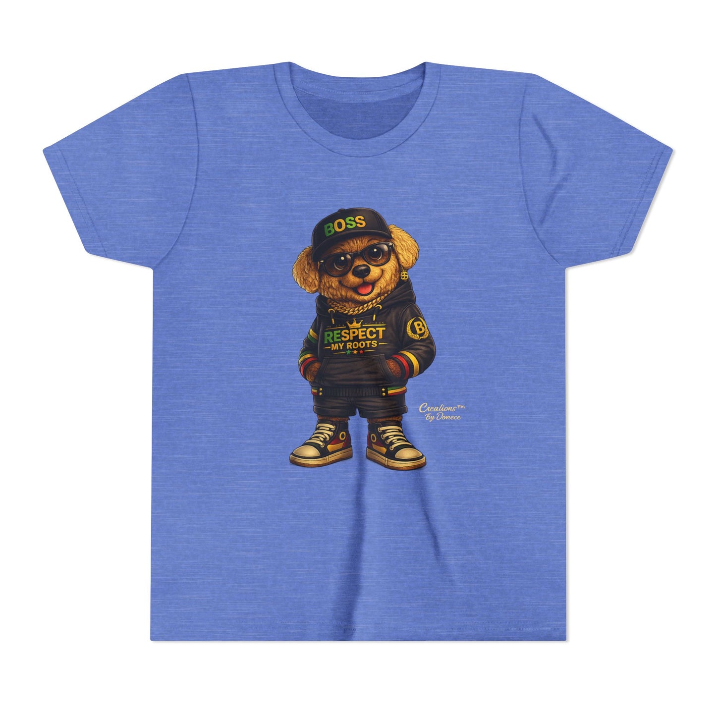 Kids Graphic Tee - 'Respect the Hustle' Teddy Bear Streetwear