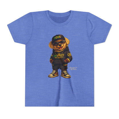 Kids Graphic Tee - 'Respect the Hustle' Teddy Bear Streetwear