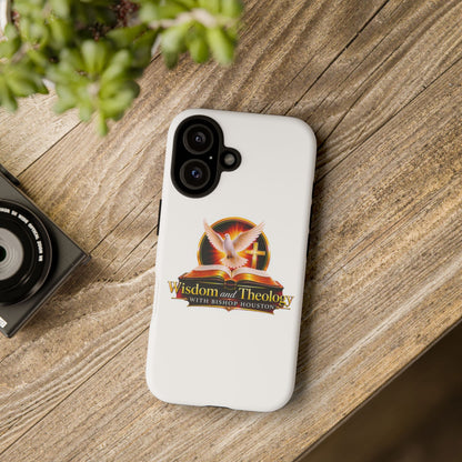 Wisdom and Theology Phone Case — Christian Dove & Cross Protective Tough Case