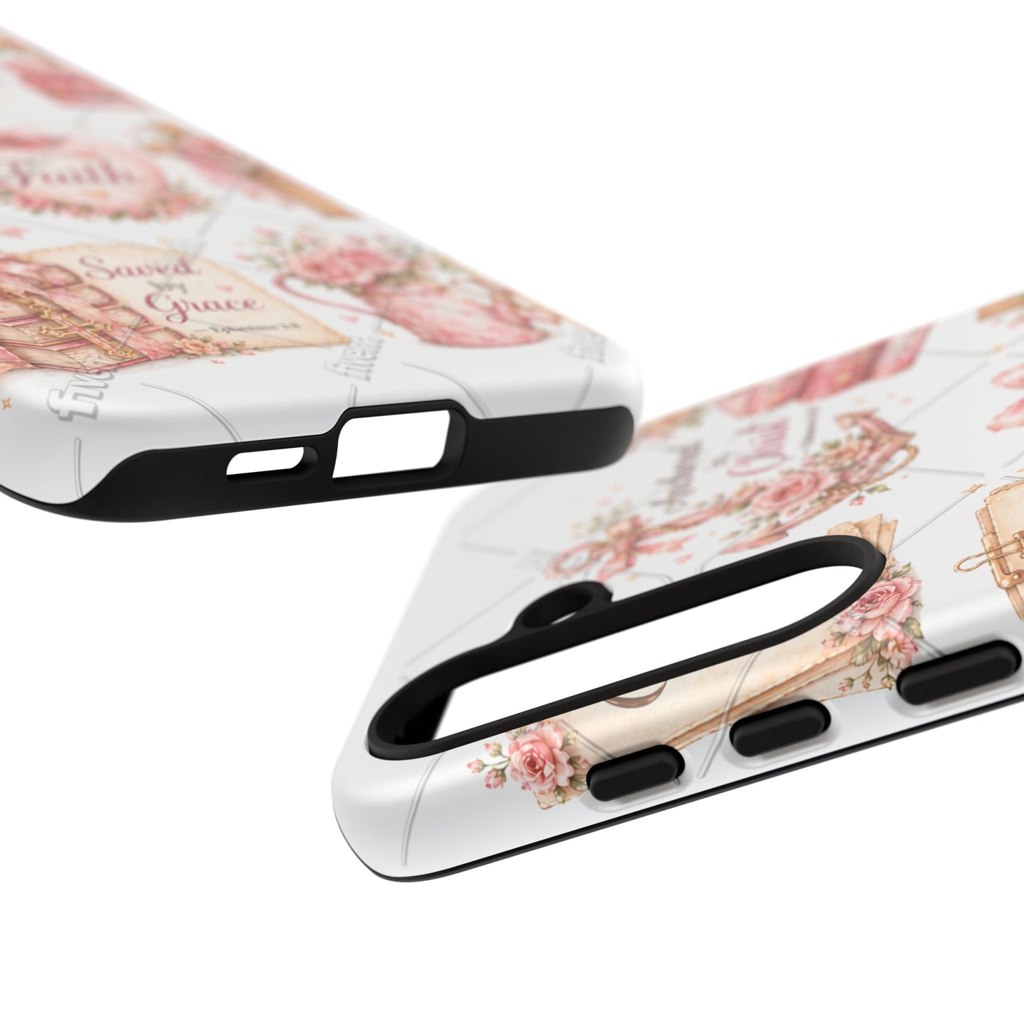 Faith Floral Phone Case – Christian Inspirational Scripture iPhone Cover (Choose Joy, Pray, Faith)