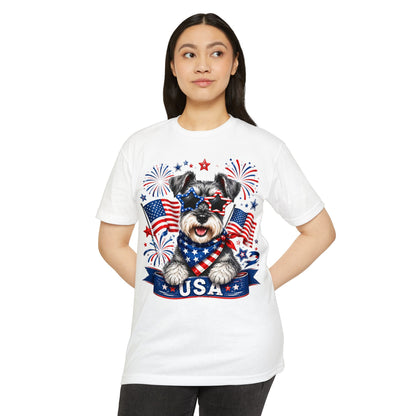 Patriotic Schnauzer USA T-Shirt