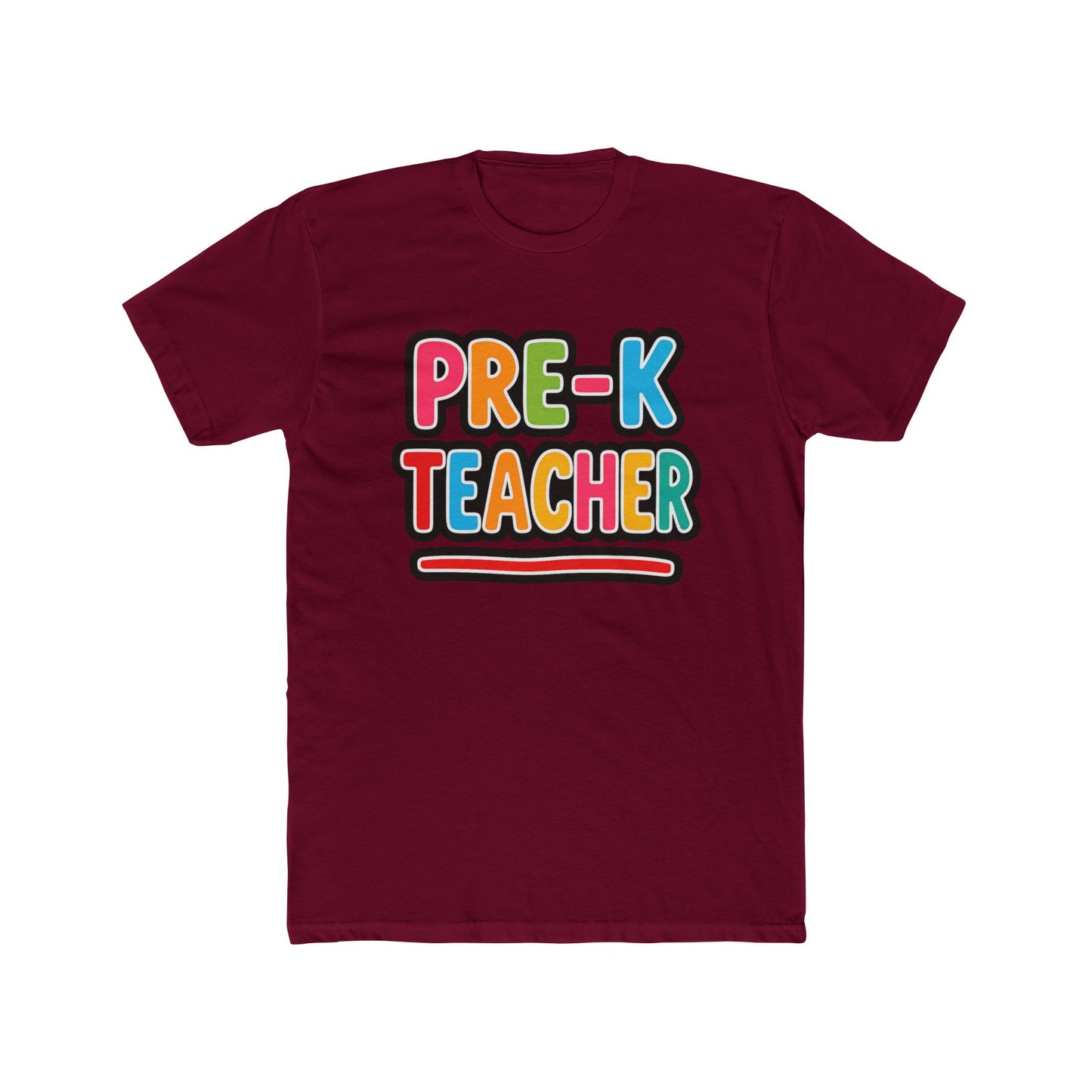 Pre-K Teacher T-Shirt — Colorful Retro Kids Classroom Tee