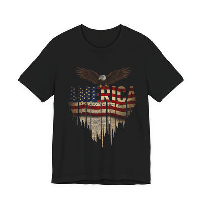 America Eagle Flag Graphic T‑Shirt — Patriotic USA Tee for 4th of July