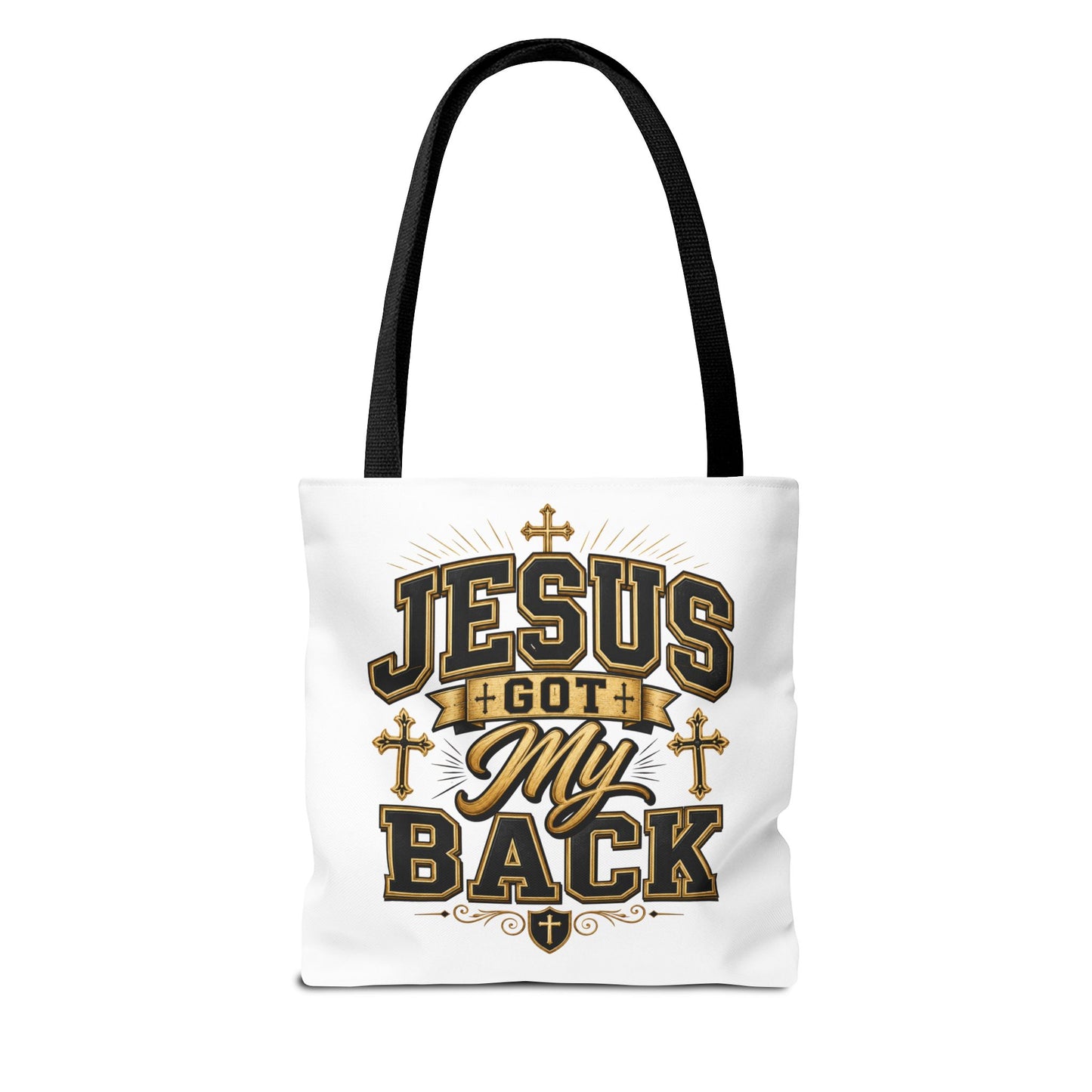 Jesus Got My Back Tote Bag — Faith-Based Christian Inspirational Carryall