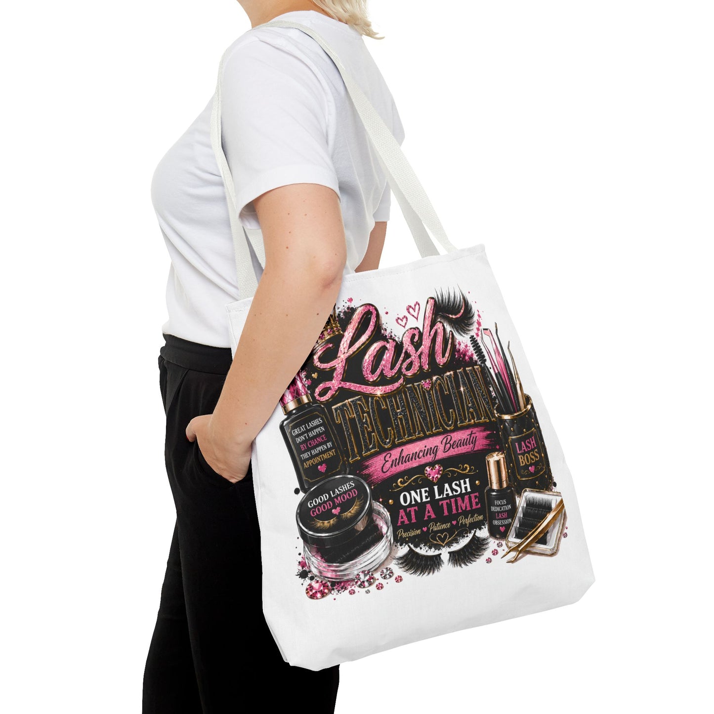 Lash Technician Tote Bag – 'One Lash at a Time' Beauty Cosmetics Canvas Tote