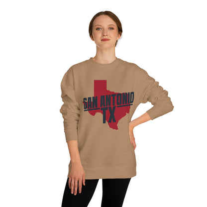 San Antonio TX State Outline Sweatshirt – Texas Pride Crewneck