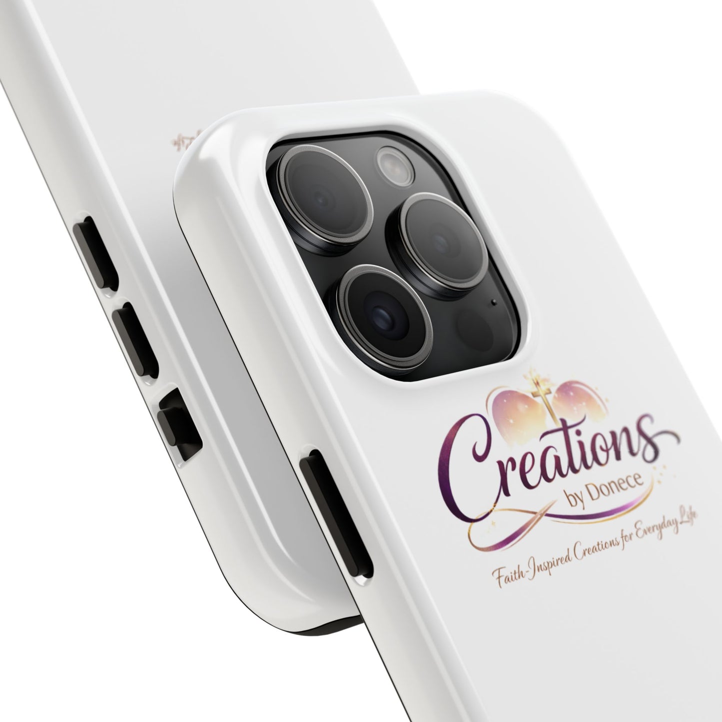 Creations by Donece Soft-Touch Tough Phone Case — Faith-Inspired Logo Protective Cover