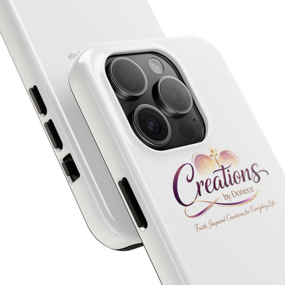 Creations by Donece Soft-Touch Tough Phone Case — Faith-Inspired Logo Protective Cover