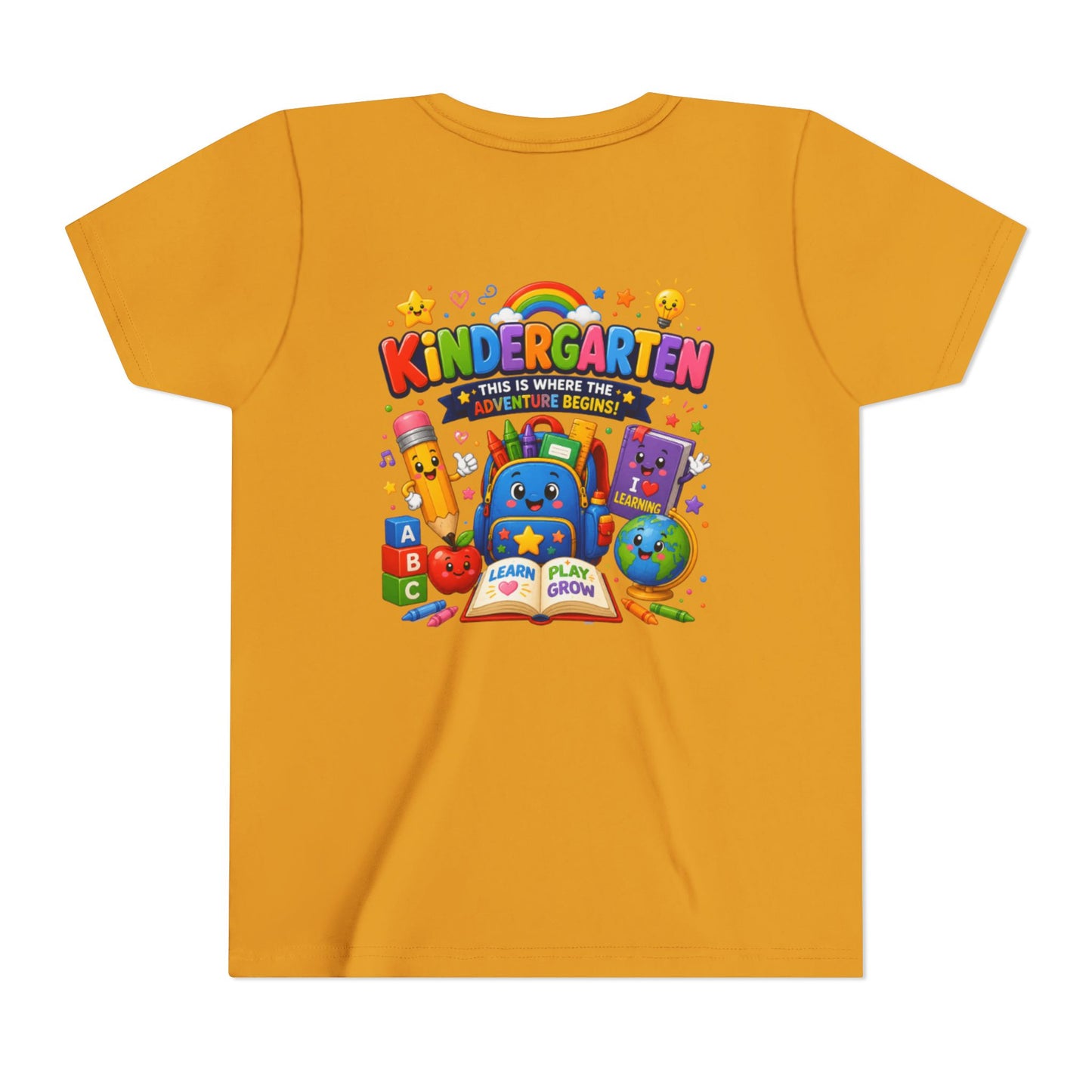 Kindergarten Kids T‑Shirt — 'Kindergarten: This Is Where the Fun Begins' Colorful Back-to-School Tee