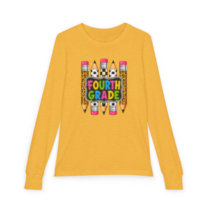 Fourth Grade Pencils Youth Long Sleeve Tee