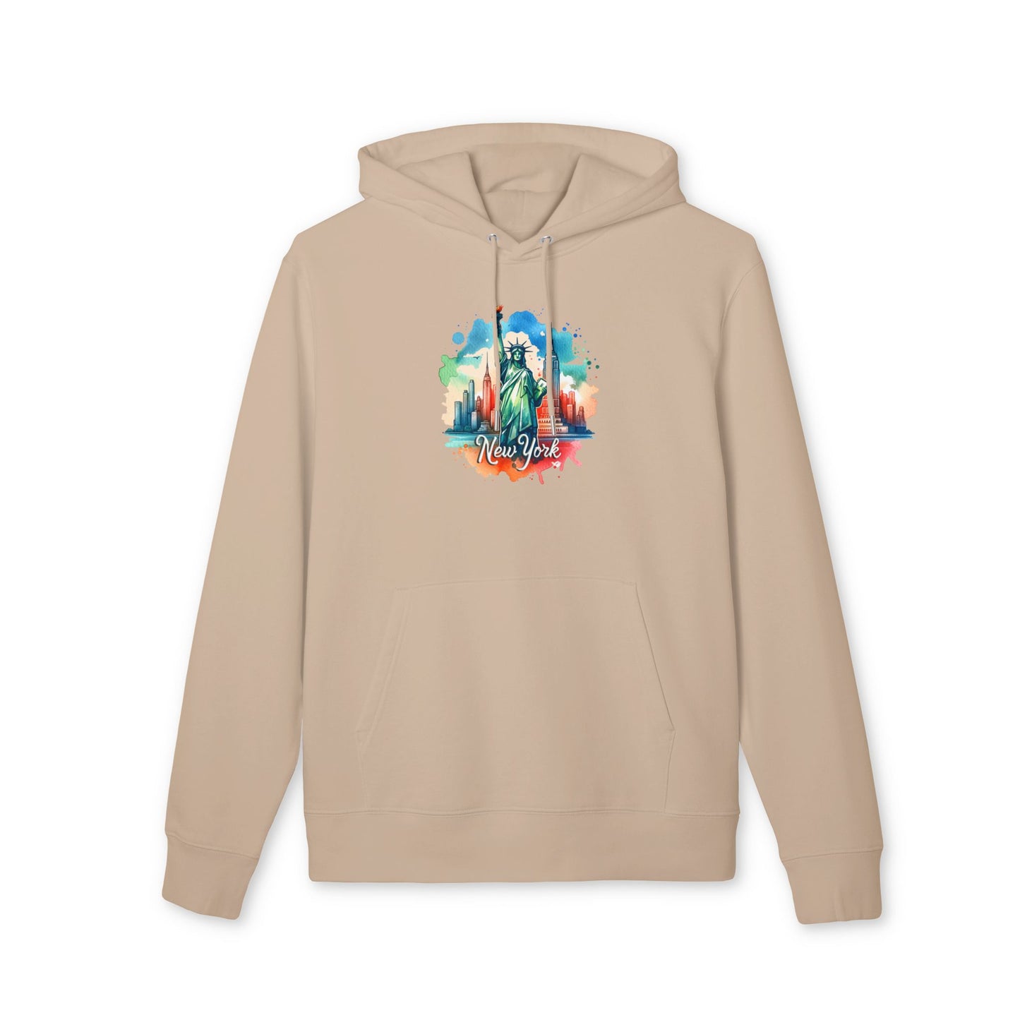 New York Watercolor Statue of Liberty Hoodie