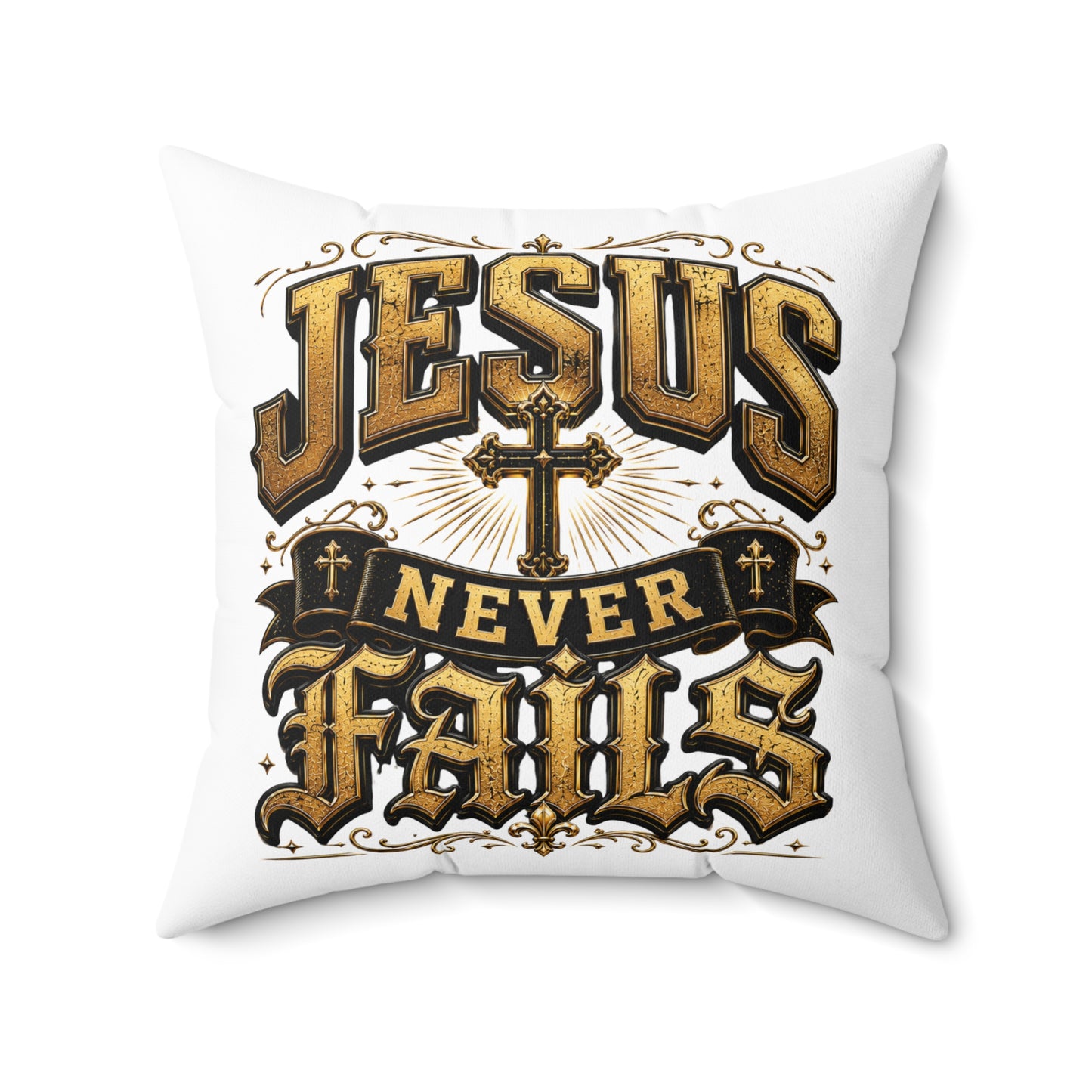 Jesus Never Fails Decorative Pillow