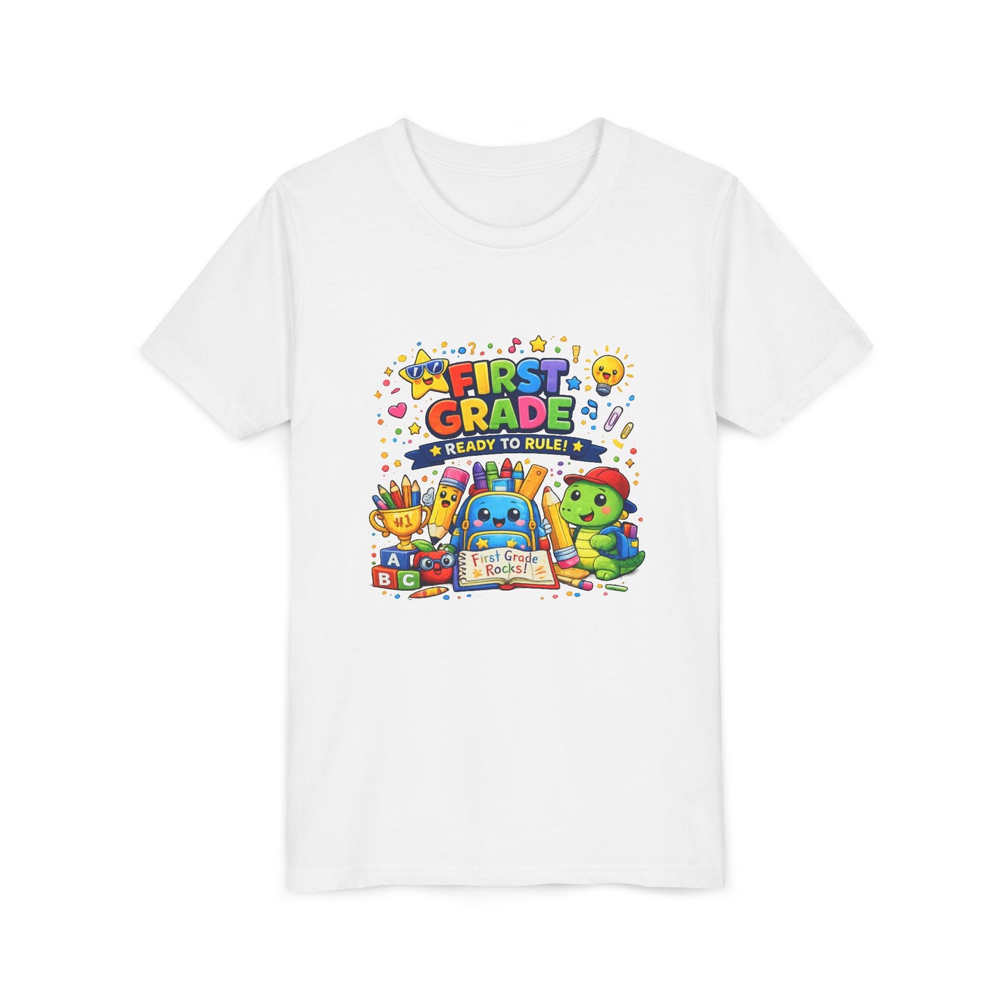 First Grade Youth T‑Shirt – "First Grade Ready to Rule" Cute Back-to-School Tee