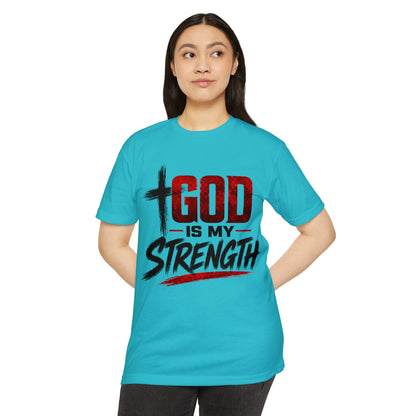 God Is My Strength T-Shirt — Christian Faith Inspirational Tee