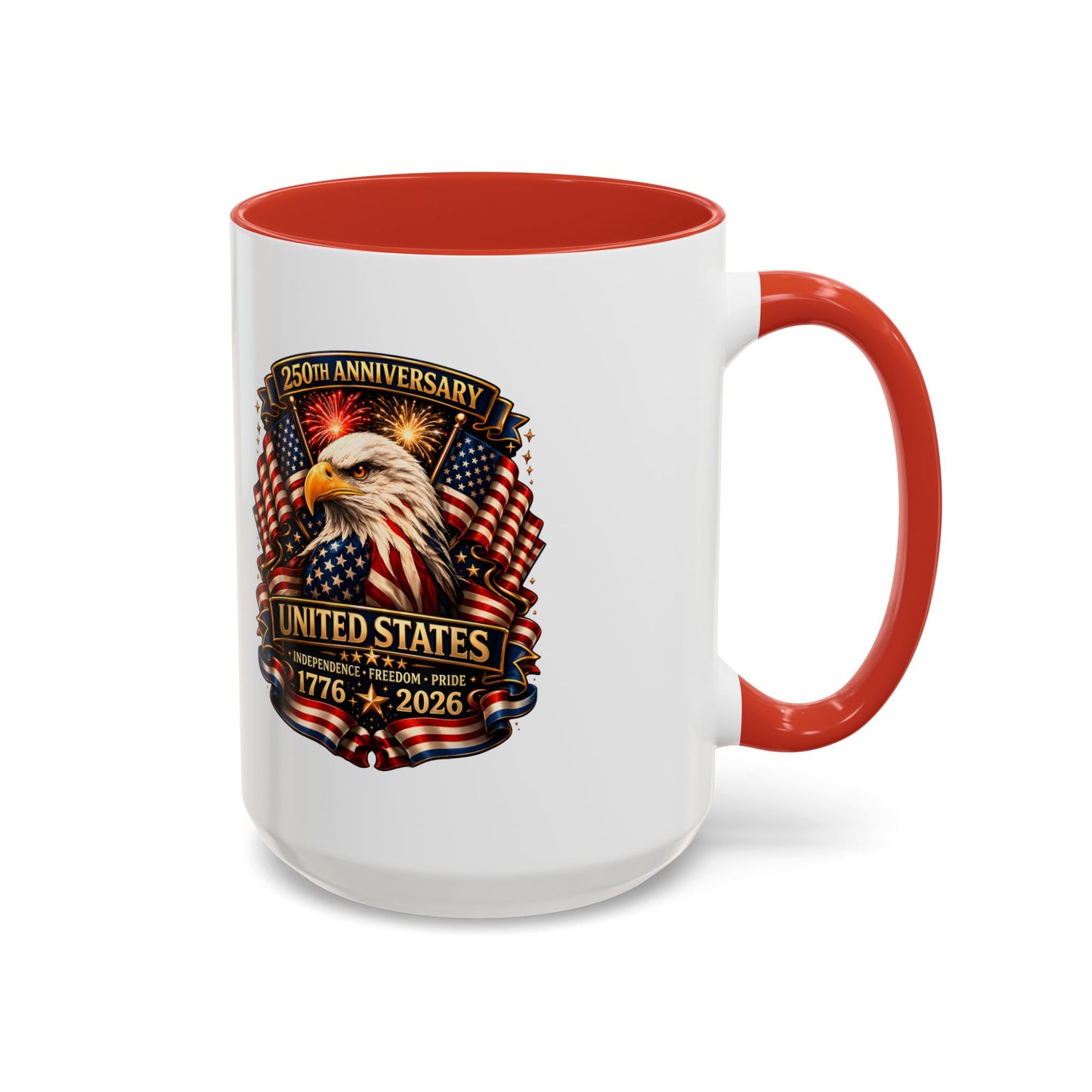 Patriotic Eagle Coffee Mug - United States 250th Anniversary 1776-2026