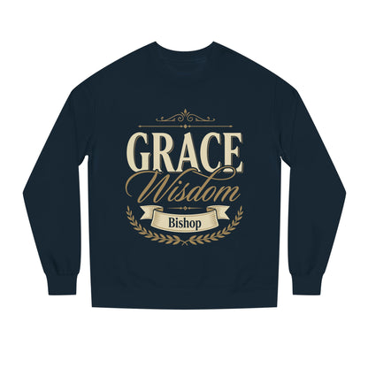 Grace & Wisdom Bishop Sweatshirt — Inspirational Religious Crewneck