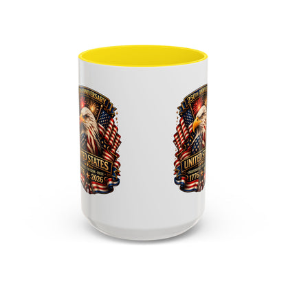 Patriotic Eagle Coffee Mug - United States 250th Anniversary 1776-2026